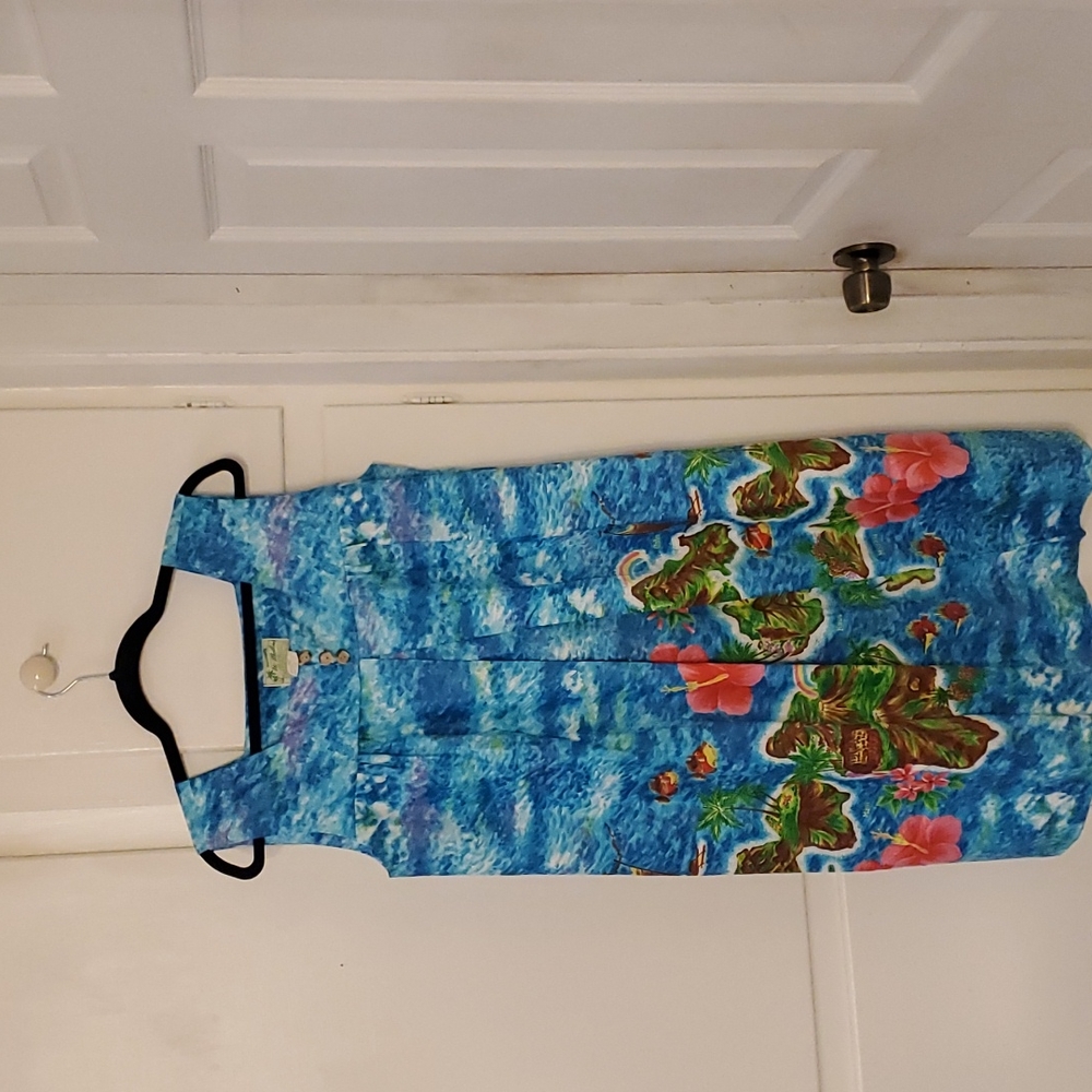 Vintage Ui- Maikai Orange Floral Dress size 12